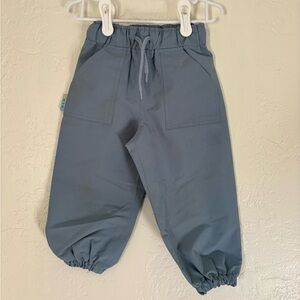 Jan and Jul Single Layer Rain Pants Sz 1T in dusty blue